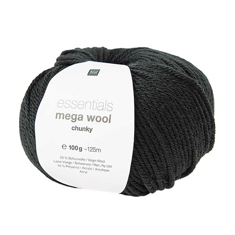 Essentials Mega Wool chunky | Rico Design – černá,  image number 1