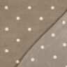 Plyš teddy Vyšívané kytičky | Poppy Fabrics – tmavá taupe,  thumbnail number 4
