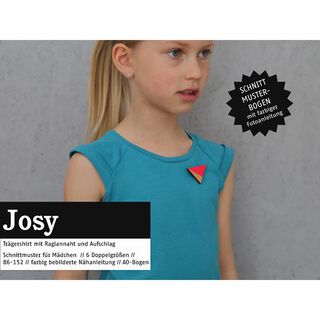 JOSY – dívčí raglánové tričko se záložkou na ramenou, Studio Schnittreif  | 86 - 152, 