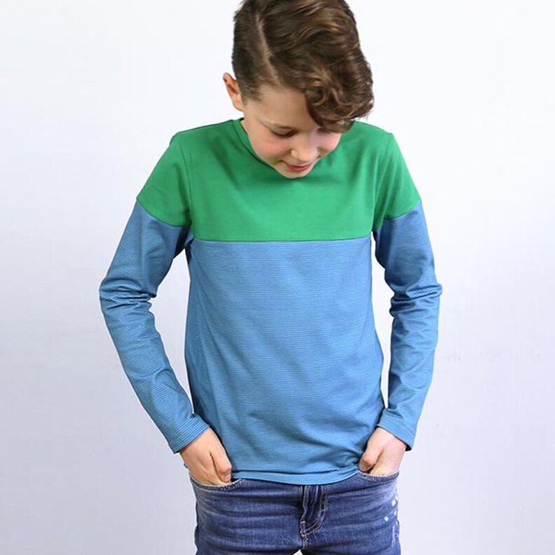 LEVI – tričko s dlouhým rukávem s barevnými bloky, Studio Schnittreif | 86 - 152,  image number 3