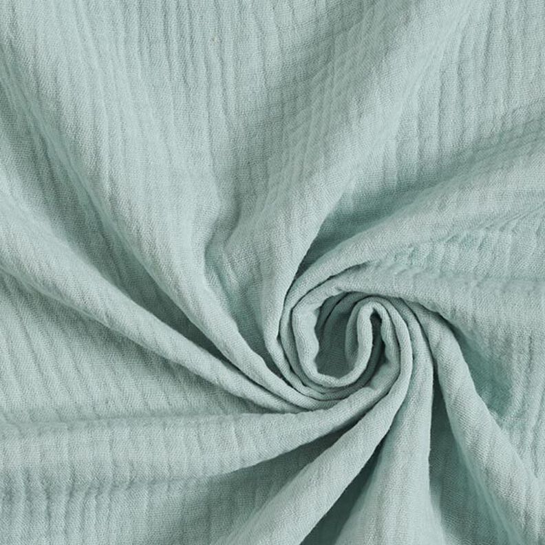 GOTS Třívrstvý bavlněný mušelín – pastelově zelená,  image number 1