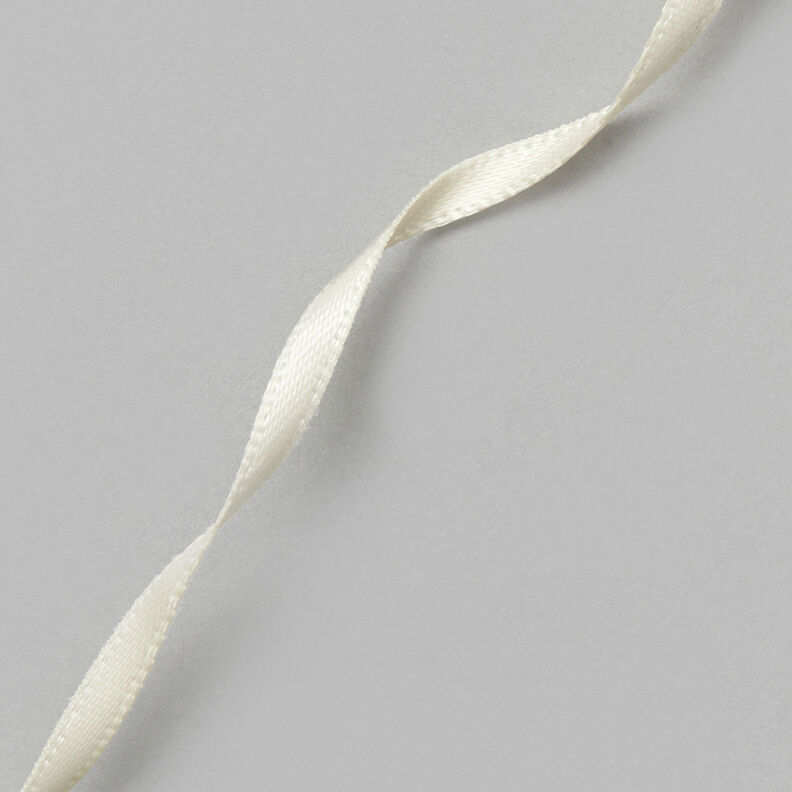 Saténová stuha [3 mm] – vlněná bílá,  image number 3