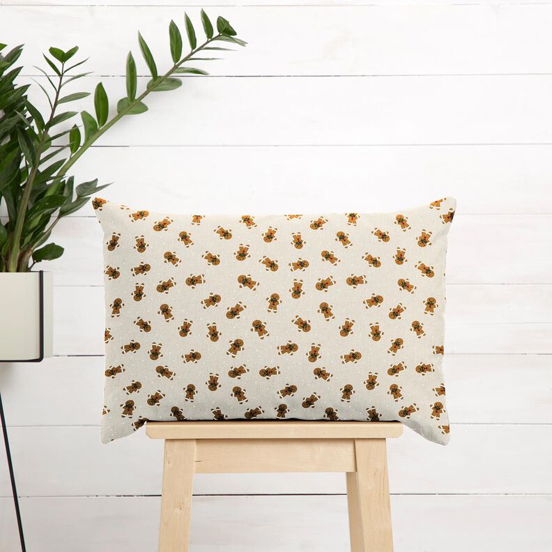 Dekorační látka Plátno Perníčkový panáček – přírodni/karamelová,  image number 6