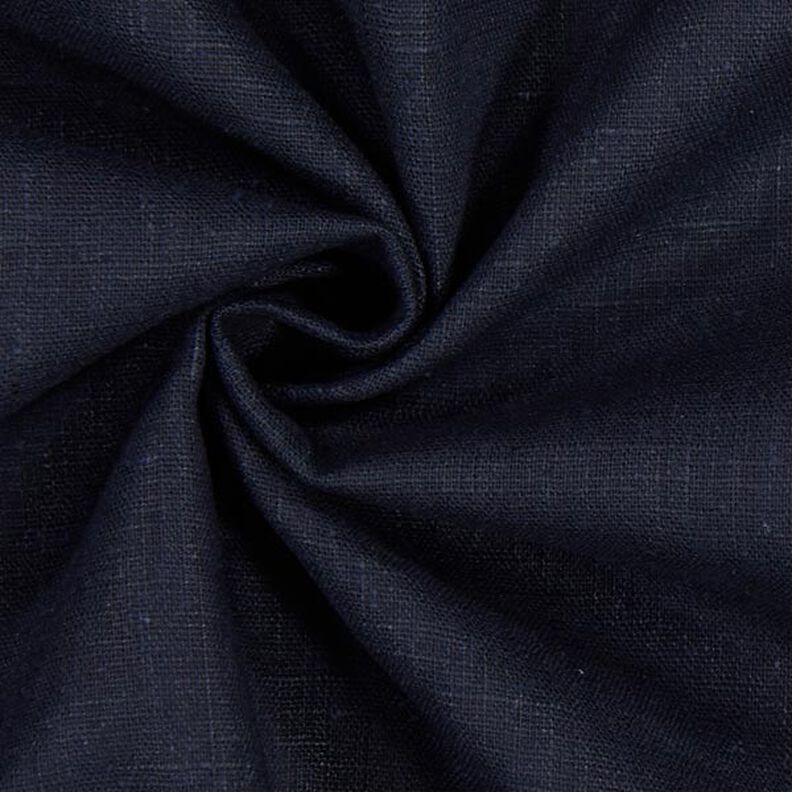 Lněná látka Ramie mix medium – černomodrá, image number 3
