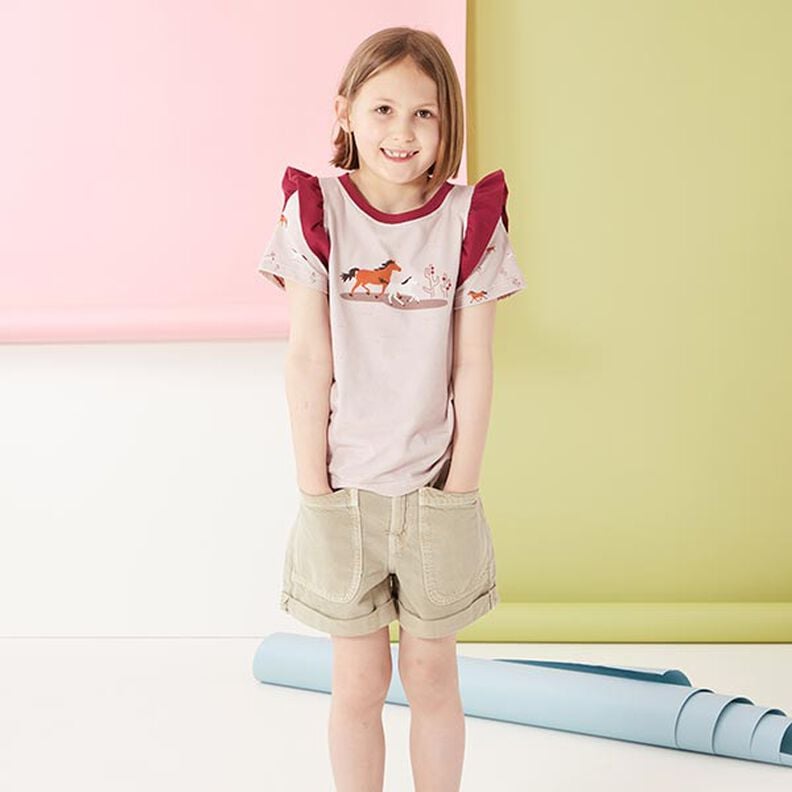 Bavlněný žerzej Medium jednobarevný – bordó,  image number 9