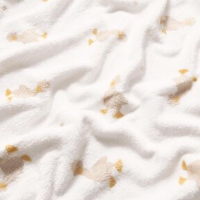 Hebký fleece Malé husy – slonová kost/mandlová, 