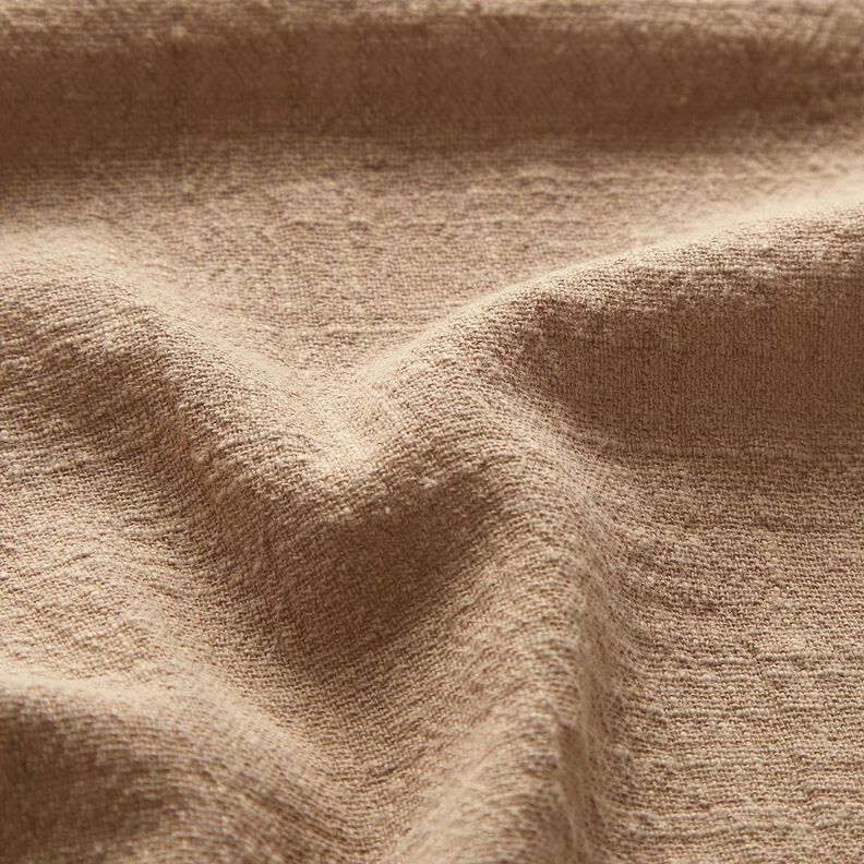Bavlněná tkanina lněného vzhledu – pískove hnědá,  image number 2