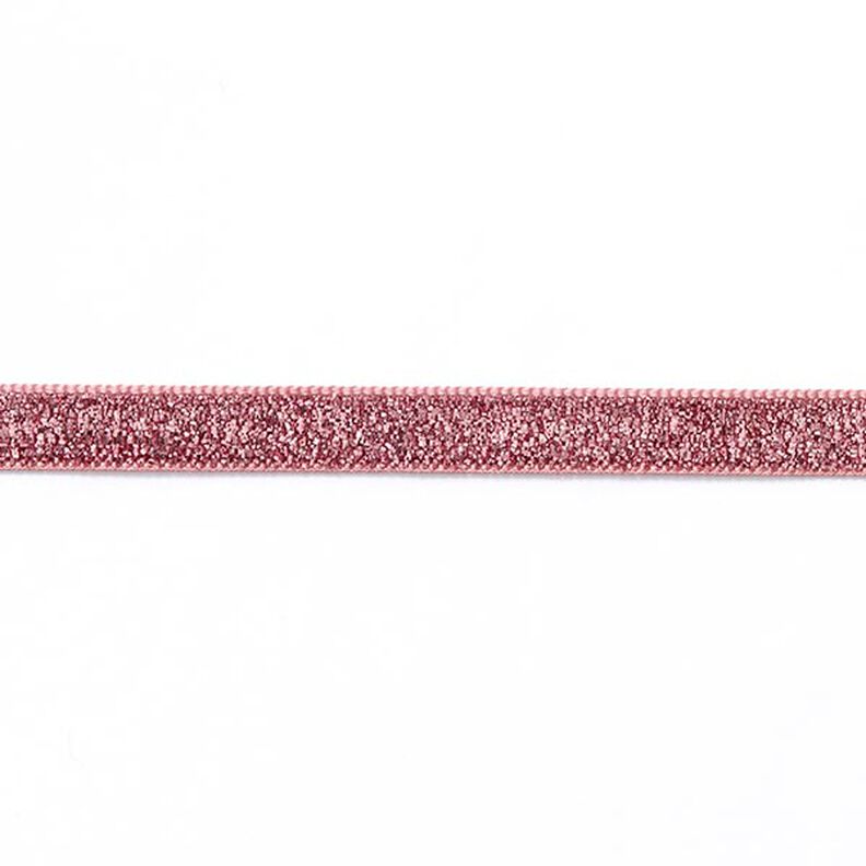 Sametová stužka Metalický [10 mm] – růžově zlatá metalická,  image number 2