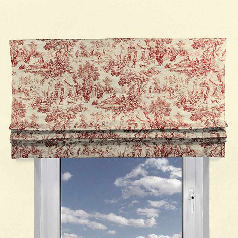 Toile de Jouy – karmínově červená,  image number 6