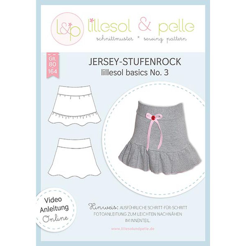 Žerzejová stupňovitá sukně, Lillesol & Pelle No. 3 | 80 - 164,  image number 1