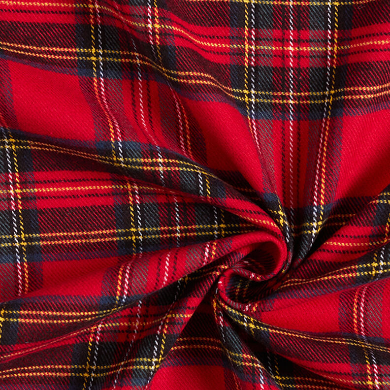 Bavlněný flanel skotská kostka – červená,  image number 3