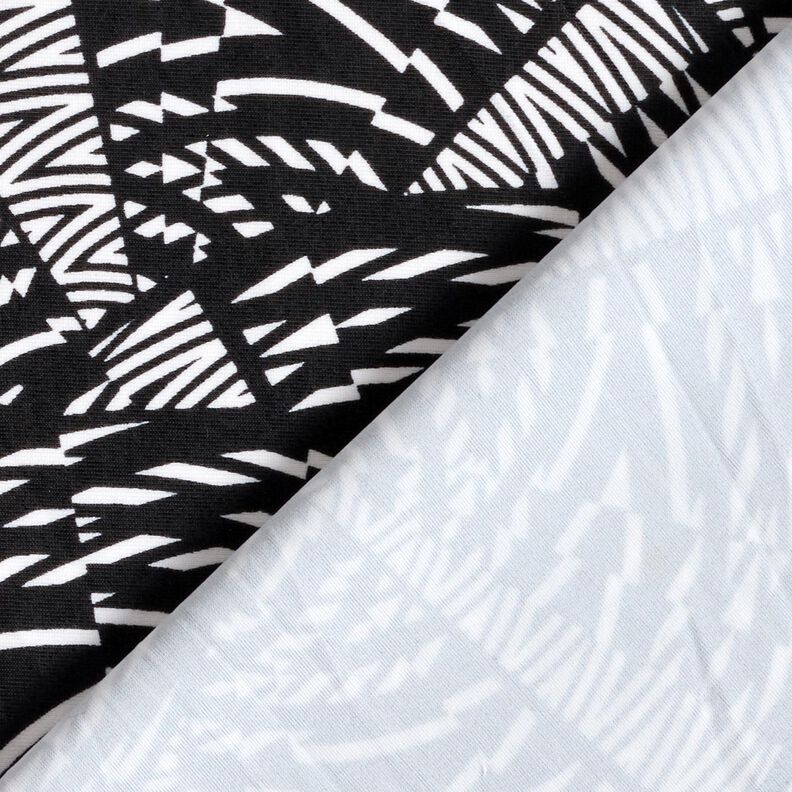 Látka na plavky abstraktní grafický vzor – černá/bílá,  image number 4