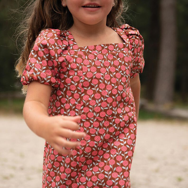 Bavlněný popelín Letní květiny | Poppy Fabrics – humrová/bronzová,  image number 5