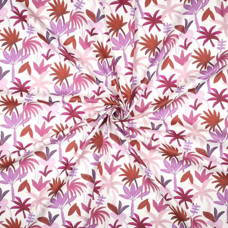 Bavlněný voál palmy | Nerida Hansen – bílá/hroznová,  image number 3