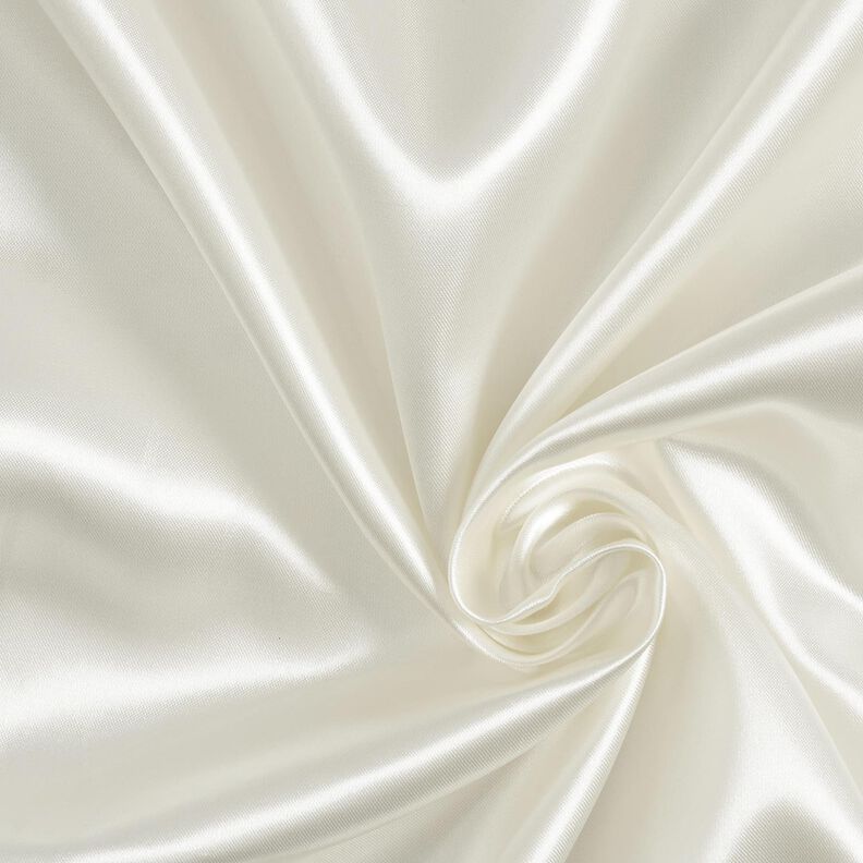 Polyesterový satén – slonová kost | Zbytek 80cm,  image number 1