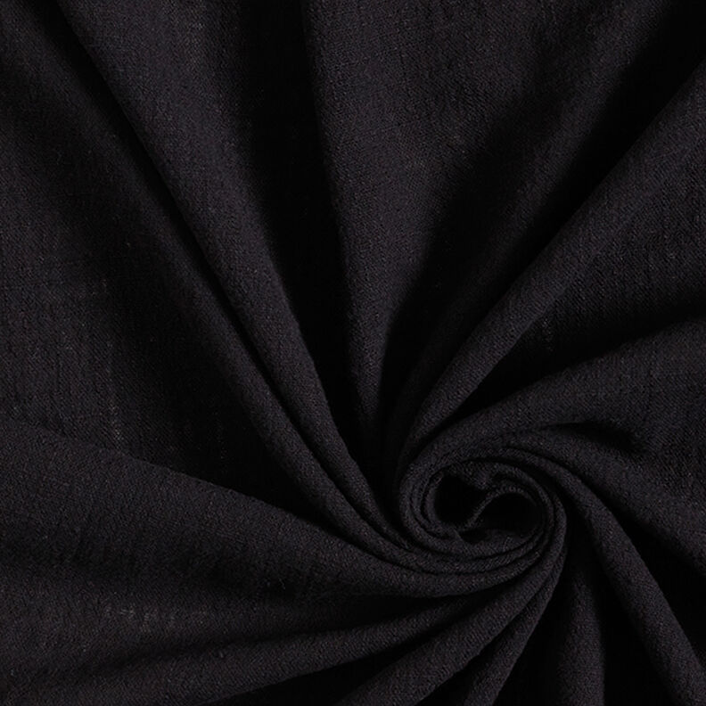 Bavlněná látka lněný vzhled – černá,  image number 1