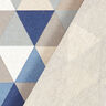 Dekorační látka polopanama Trojúhelníky – modrá,  thumbnail number 4