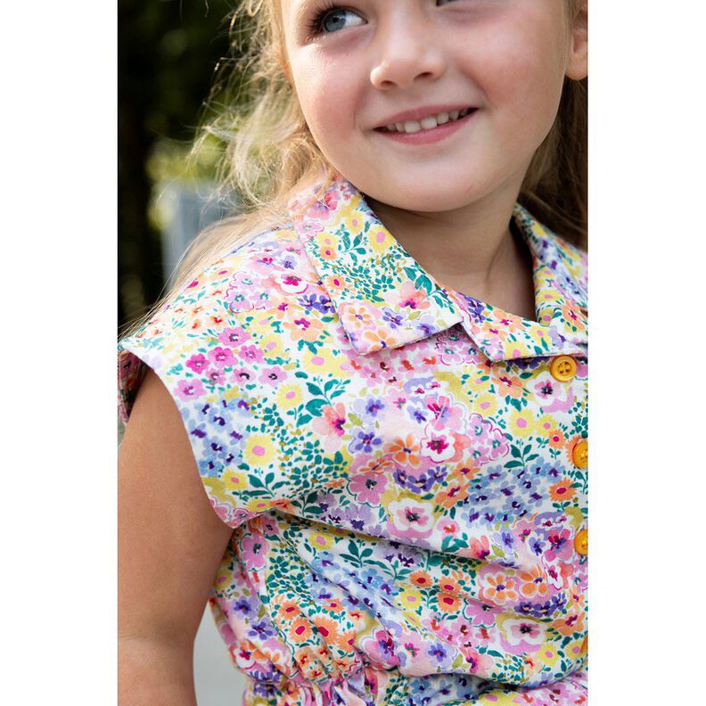 Bavlněný žerzej Moře květin digitální potisk | Poppy Fabrics – slonová kost/pestrý,  image number 5